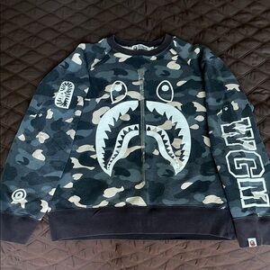 Camouflage Shark Face Sweatshirt